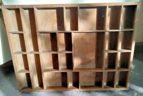 PRINTER Tray 25 spaces Old wood showing ware