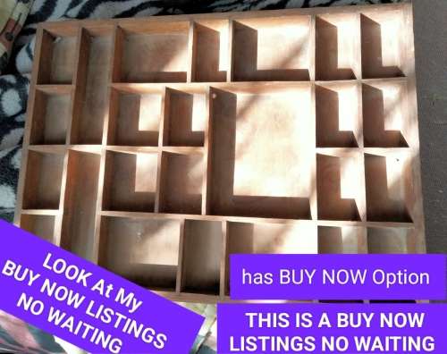 PRINTER Tray 25 spaces Old wood showing ware