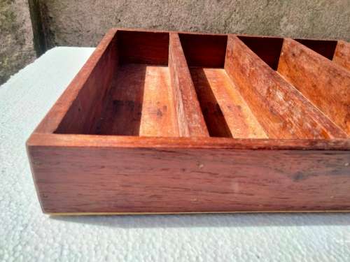 4 Divisions wood box tray  LOOK At My BUY Now items NO WAITING