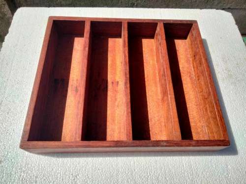 4 Divisions wood box tray  LOOK At My BUY Now items NO WAITING