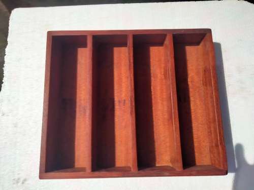 4 Divisions wood box tray  LOOK At My BUY Now items NO WAITING