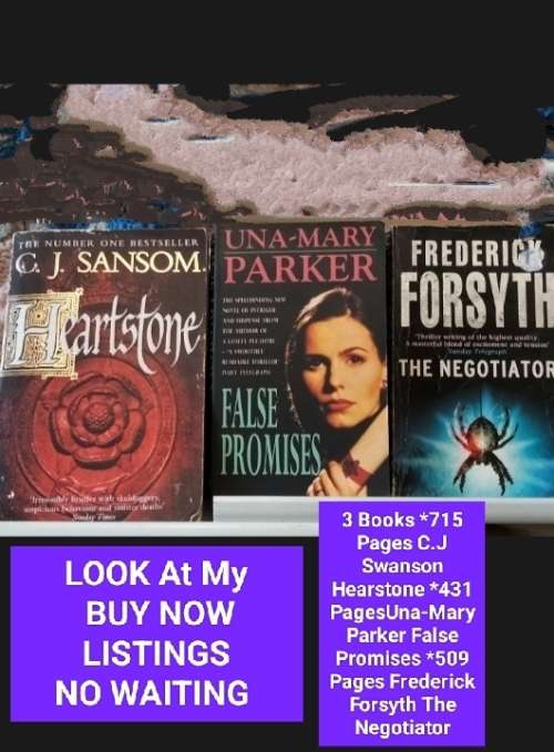 Book CJ Swanson-Heartstone-Una M Parker-False Promises+ForsythNeg.LOOK atMy BUY NOW items NO WAITING