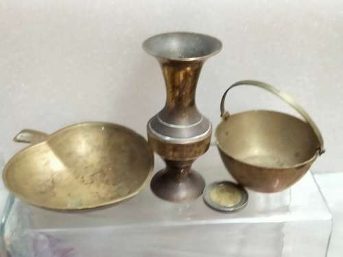 3 Brass Toy`s Printers Tray Ornaments slightly larger Look at my Buy Now listings No Waiting