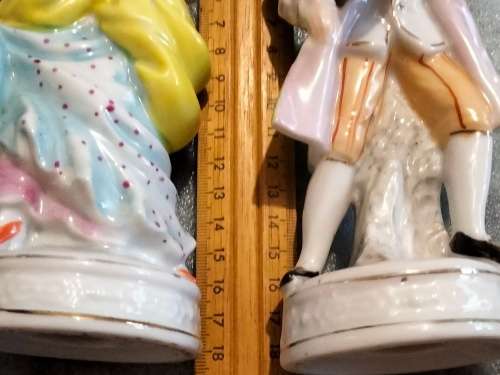 FIGURINES Lady + Gentleman Victorian style Porcelain LOOK At My BUY NOW - NO WAITING