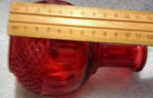2 RUBY RED Vintage STYLE Modern Glass Decanter+Stoppers from China LOOK At My BUY NOW - NO WAITING