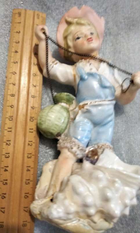 FIGURINES 2 Boys Victorian style Porcelain hand painted LOOK At My BUY NOW * NO WAITING