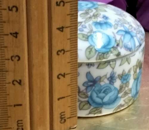 Box Pill  Lidded + Box Trinket no lid Pretty blue flowers  LOOK At My BUY NOW LISTINGS NO WAITING