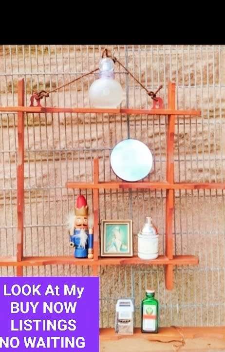 a Whatknot  Vintage Wood shelves Wall hanging  for ornaments Look at my Buy Now listings No Waiting