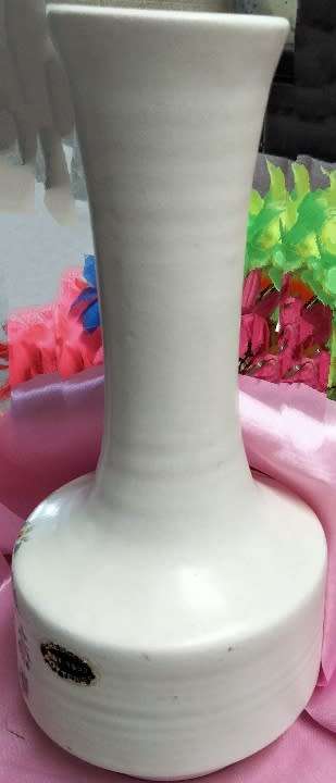 VASE- 23cm*Crescent Pottery Blush Trumpet Rose Floral  Garland LOOK At All My BUY NOW* NO WAITING