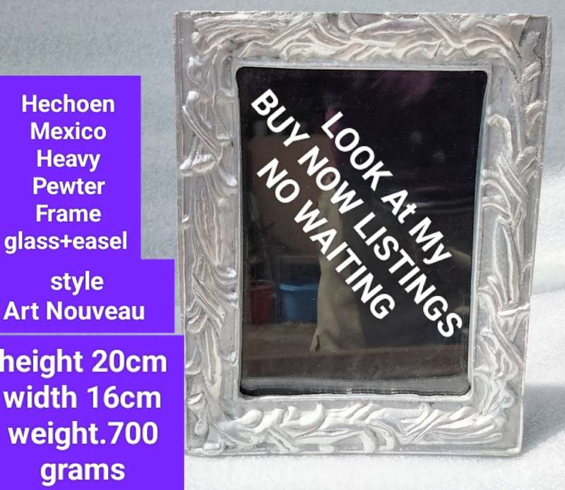 Hechoen Mexico PEWTER A Posh home decor Nouveau Style LOOK At My BUY NOW-listings NO WAITING