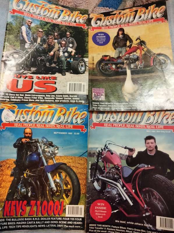 4 Magazines - CUSTOM BIKE - Bikes Magazines Old - LOOK MY Buy NOWitemsNO WAITING