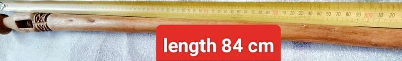 Walking Stick hand carved 4 Holes inside ball W 290g L 84 cm Look at my Buy Now listings No Waiting
