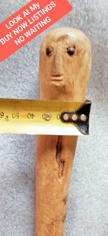 WALKING STICK Top round front shape of face Look at my Buy Now listings No Waiting