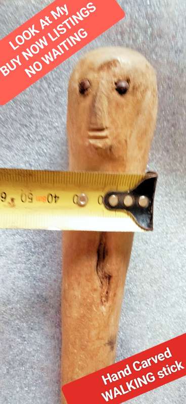 WALKING STICK Top round front shape of face Look at my Buy Now listings No Waiting