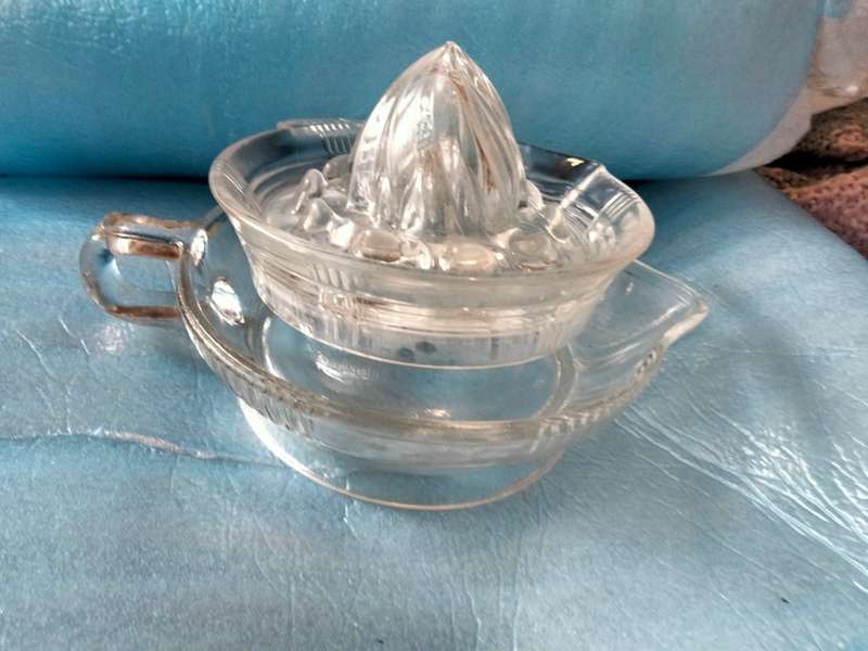 Glass JUICER by hand VINTAGE Normal size +Large LOOK at My BUY NOW listings NO WAIT