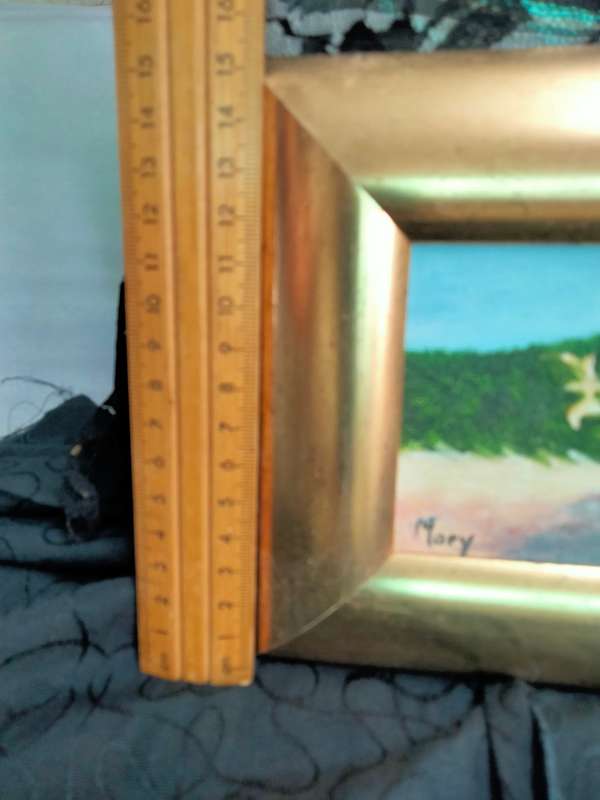 Miniature Painting  Seascape small Oil on board  scene Exquisite