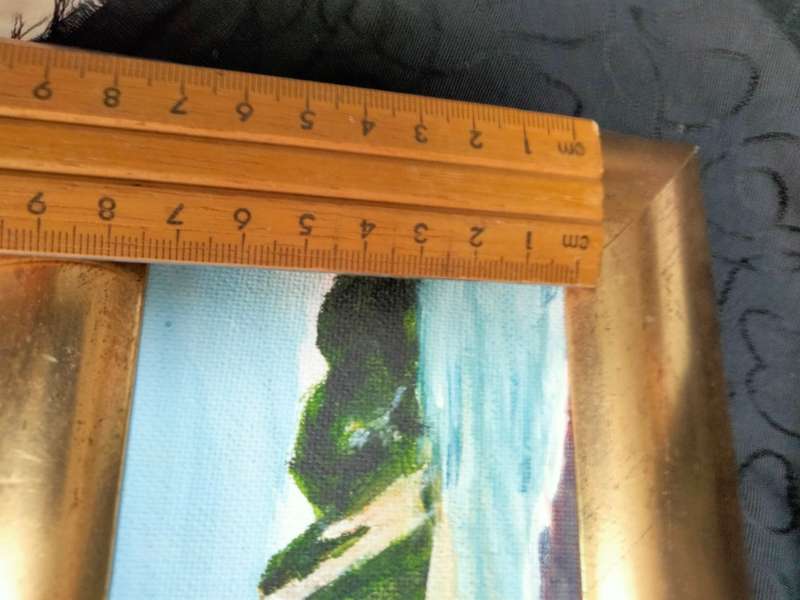 Miniature Painting  Seascape small Oil on board  scene Exquisite