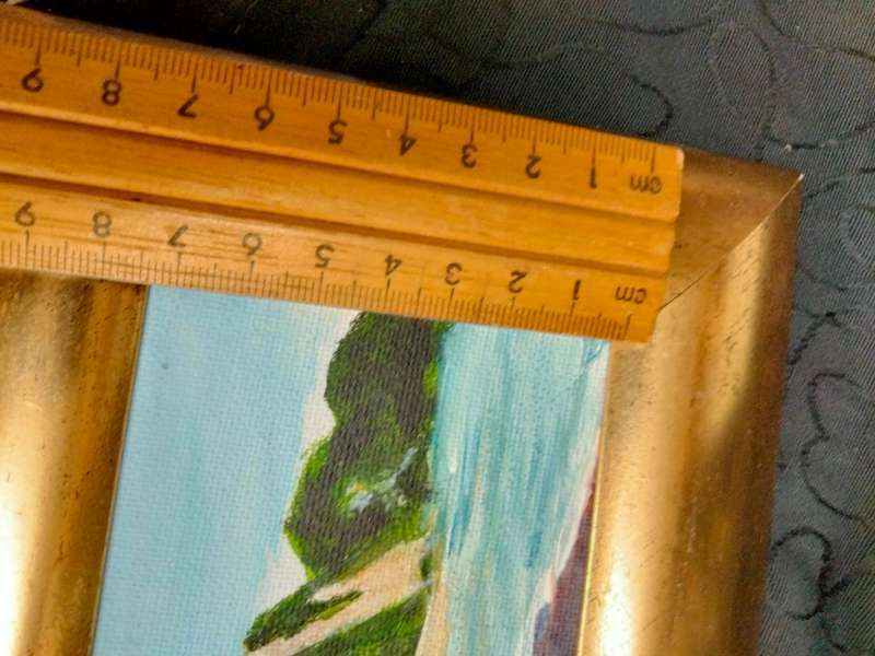 Miniature Painting  Seascape small Oil on board  scene Exquisite