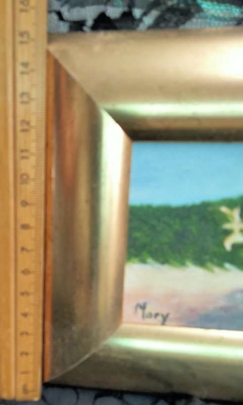 Miniature Painting  Seascape small Oil on board  scene Exquisite