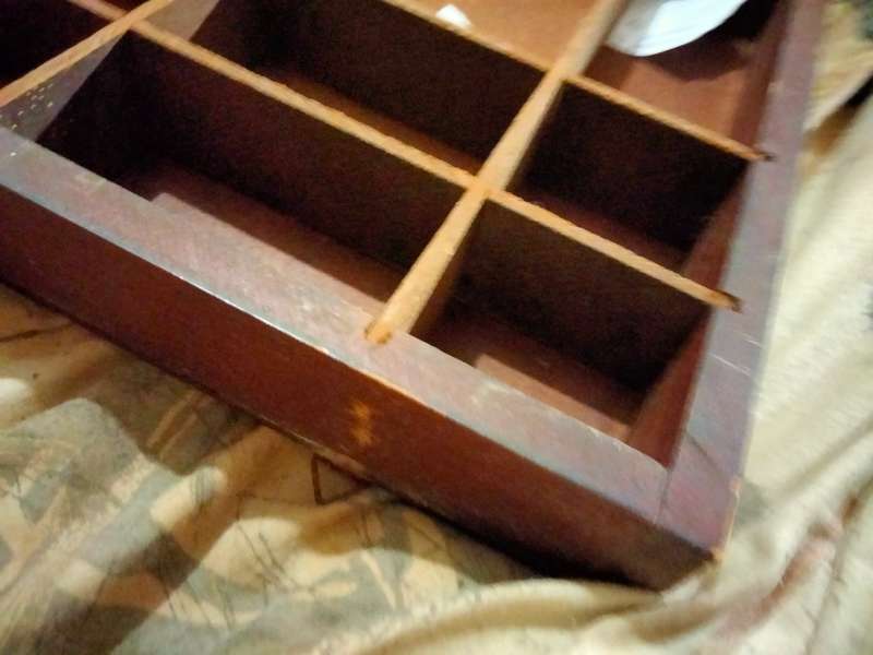 PRINTERS TRAY Wood - 52  Spaces Large wood look at my Buy Now listings No Waiting