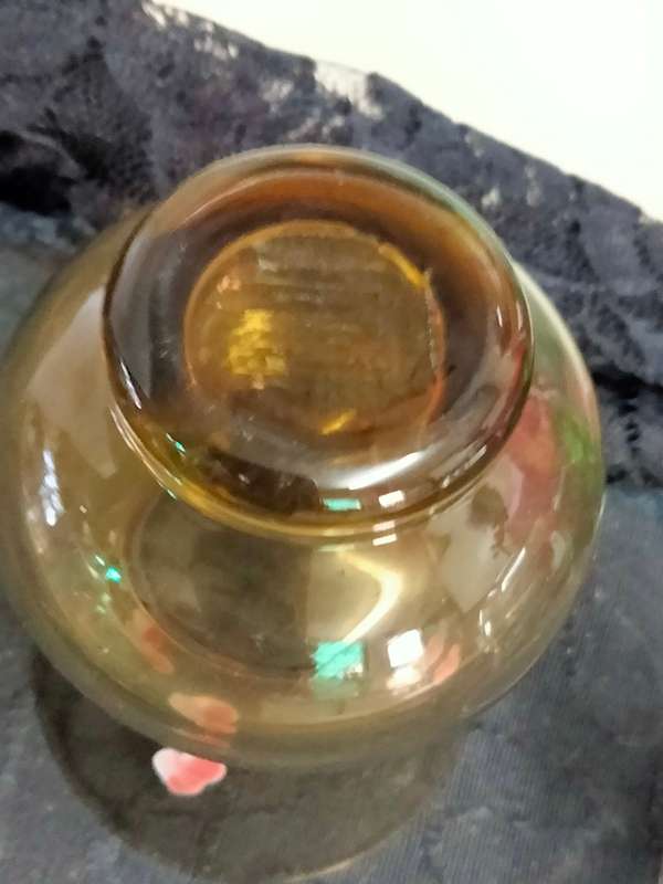 VASES -2 Posy Bud Glass 1 Smokey hand painted pink blossoms 1 clear swirl glass etched flowers LOOK