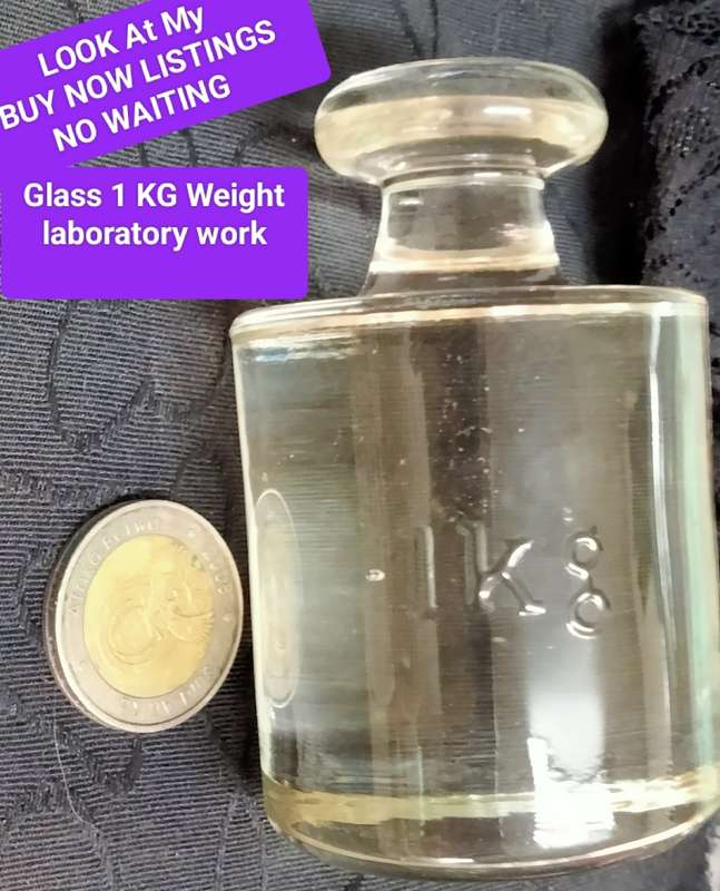 WEIGHT  1 kg Glass Apothecary weight used in Laboratory  LOOK At My BUY NOW LISTINGS*NO WAITING