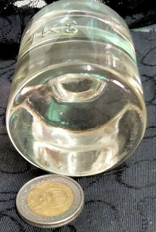 WEIGHT  1 kg Glass Apothecary weight used in Laboratory  LOOK At My BUY NOW LISTINGS*NO WAITING