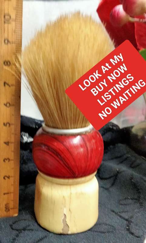 Vintage Shaving Brush Multi colour distressed Look at my Buy Now listings No Waiting
