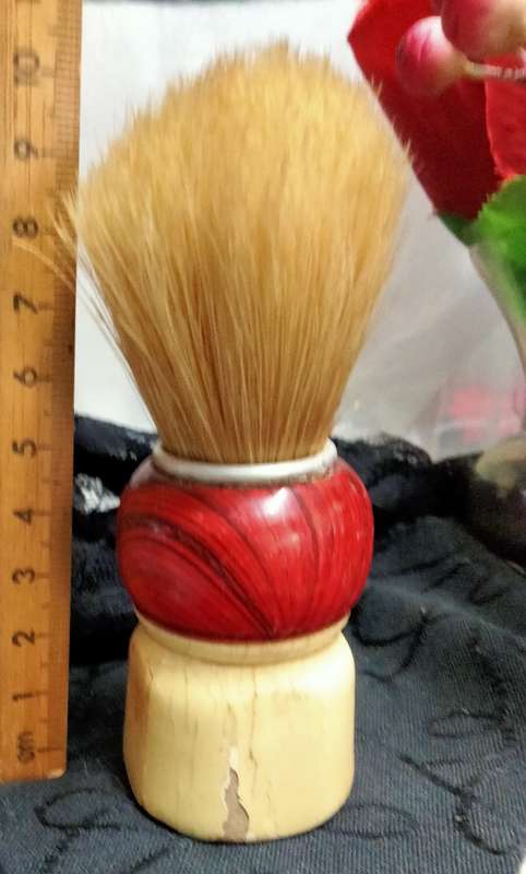 Vintage Shaving Brush Multi colour distressed Look at my Buy Now listings No Waiting