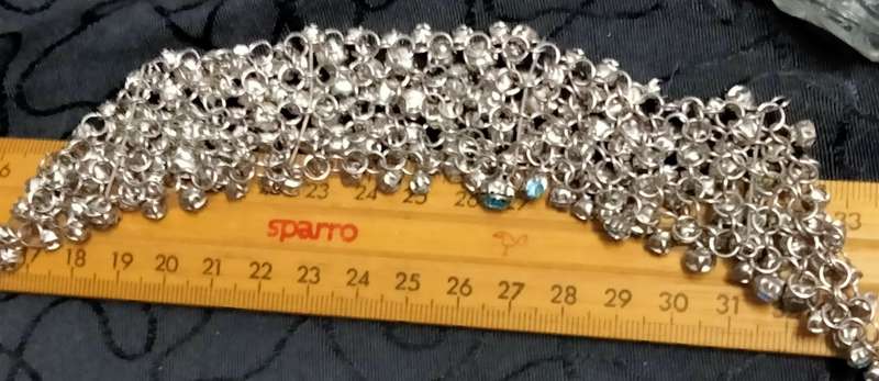 SHOW STOPPER Necklace BIB Blue Tones Rhinestone Bib Necklace  LOOK At My BUY NOW *NO WAITING