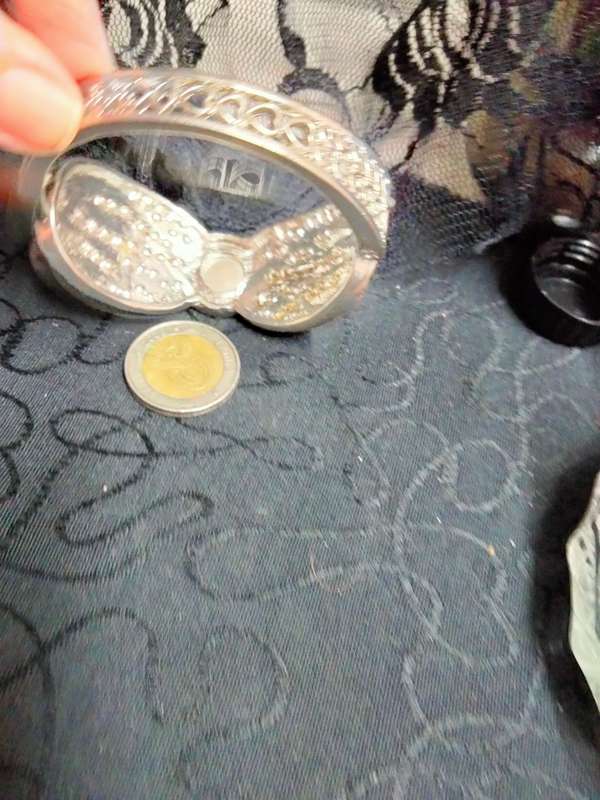 Bangle large  pink Crystal+pave crystals hinged clamper Look at my Buy Now listings No Waiting