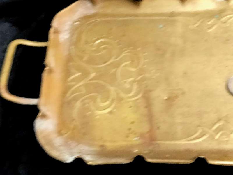Antique  c1900Art Nouveau Solid BRASS Tray Joseph Sankey+Sons Bilston LOOK At My BUY NOW *NO WAITING