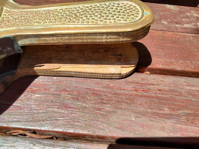 vintage Bellows-Wood Front Sheet Brass Publican SceneNozzle Base metal LOOK At My BUY NOW-NO WAITING