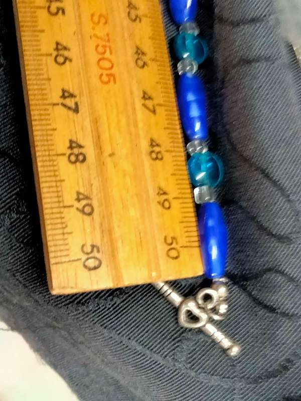 Necklace +SEA HORSE metal Pendant Glass Beads Blue +Turquoise LOOK At My BUY NOW items NO WAITING
