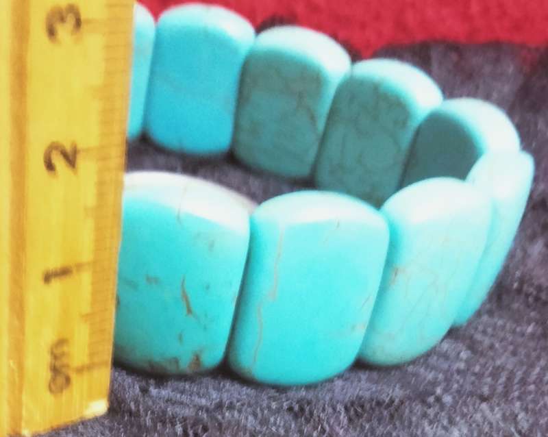 BANGLE Simulated Torquoise Howlite beads Stretch bangle SEMI PRECIOUS GEM STONE