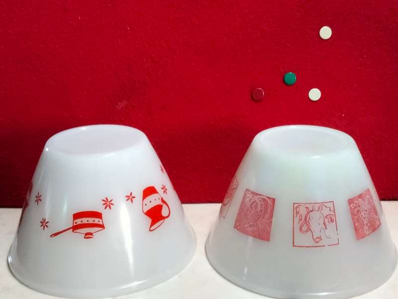 2 Milk Glass Mixing Bowls Decor Novelty - Look at my Buy Now listings No Waiting