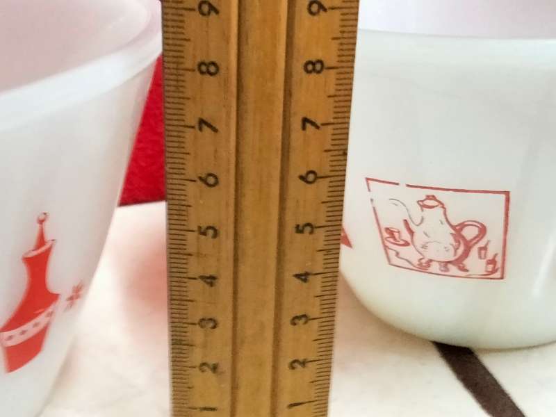 2 Milk Glass Mixing Bowls Decor Novelty - Look at my Buy Now listings No Waiting