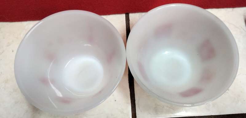 2 Milk Glass Mixing Bowls Decor Novelty - Look at my Buy Now listings No Waiting