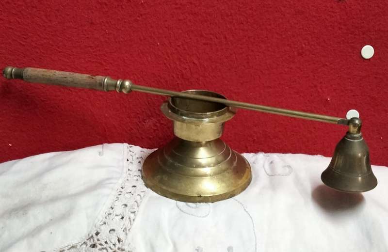 STUNNING BRASS 1 Candle Snuffers 1 Candlestick