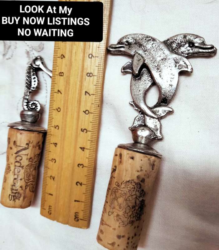 1960s WADE pdm UK J&B Scotch WHISKY JUG+Stoppers Dolphins+SeahorseLOOK At My BUY NOW -NO WAITING
