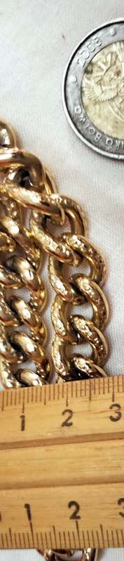 STATEMENT Gold Plate CHUNKY Oval link NECKLACE 42cm 1cm 42gramsLOOK At My BUY NOW* NO WAITING