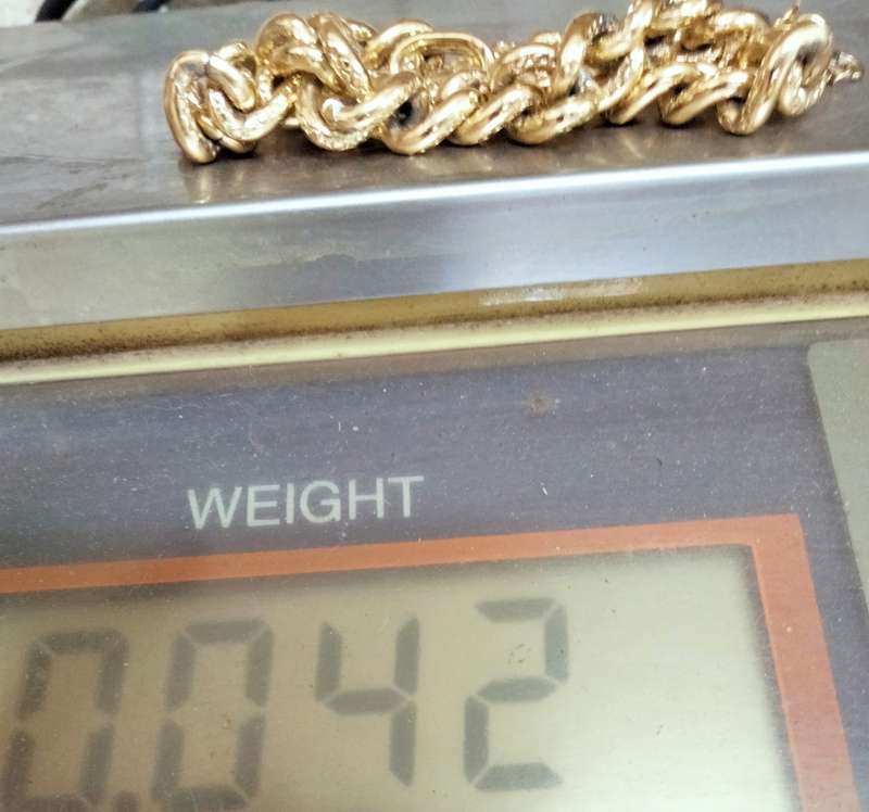 STATEMENT Gold Plate CHUNKY Oval link NECKLACE 42cm 1cm 42gramsLOOK At My BUY NOW* NO WAITING
