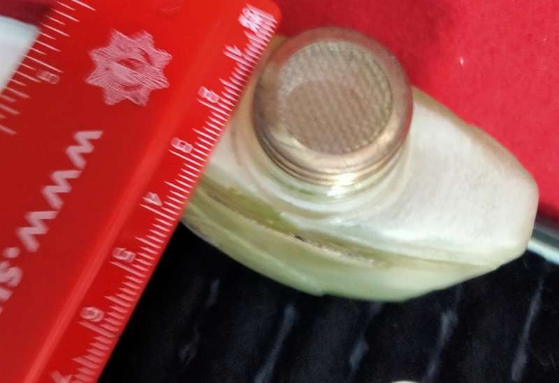 30s Dubarry art deco sunburst Uranium frost glass mesh+label