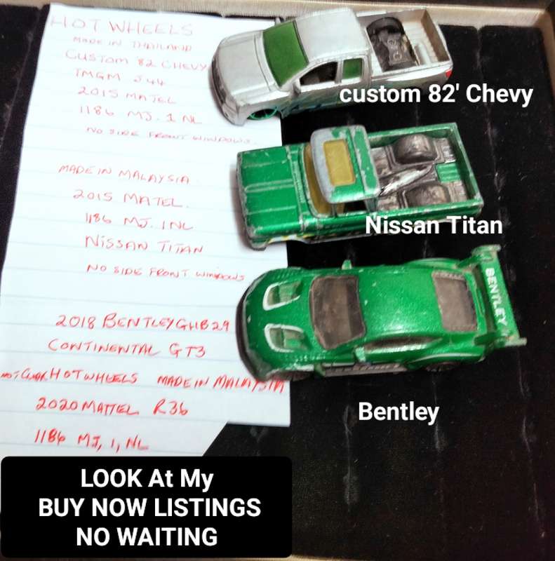 toys HOTWHEELS  3 cars - Custom 82` Chevy +Nissan Titan+ Bentley