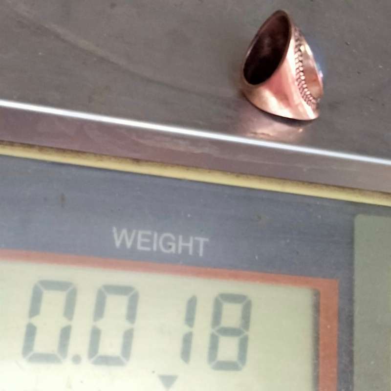 Dress RING Vintage  moon composite Caboshone Stone Cooper tone LOOK At My BUY NOW LISTING NO WAITING