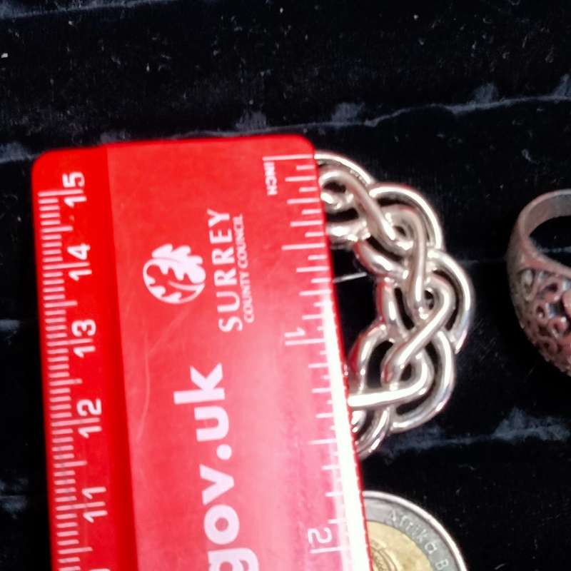 BROOCH SilvCeltic knot  Circle brooch+ Vintage ring cop metal LOOK At My BUY NOW LISTINGS NO WAITING