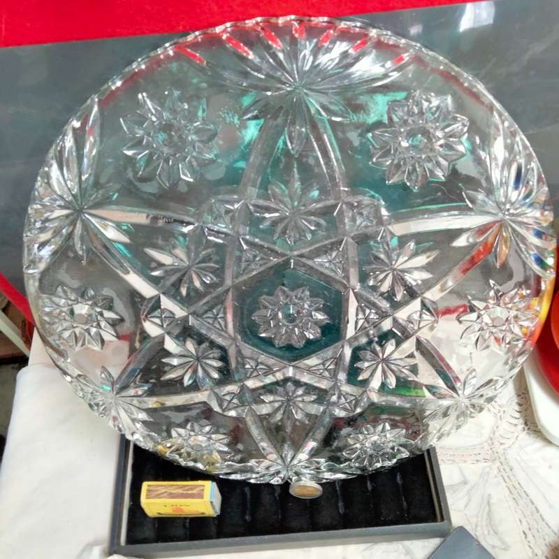 EXQUISITE**1950-60s Anchor Hocking Prescut Serving Platter OR Dressing table VANITY tray READ LOOK