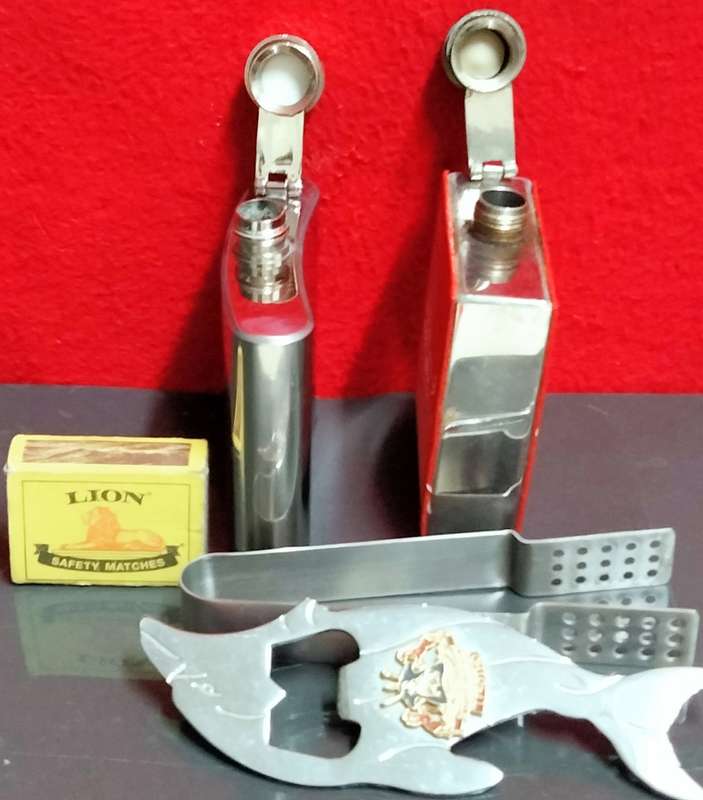 Flasks+ Stainless Steel*Tongs*Kidney Flask*Dolphin OPENER Lesotho Amorial VTG Flask Johnnie Walker