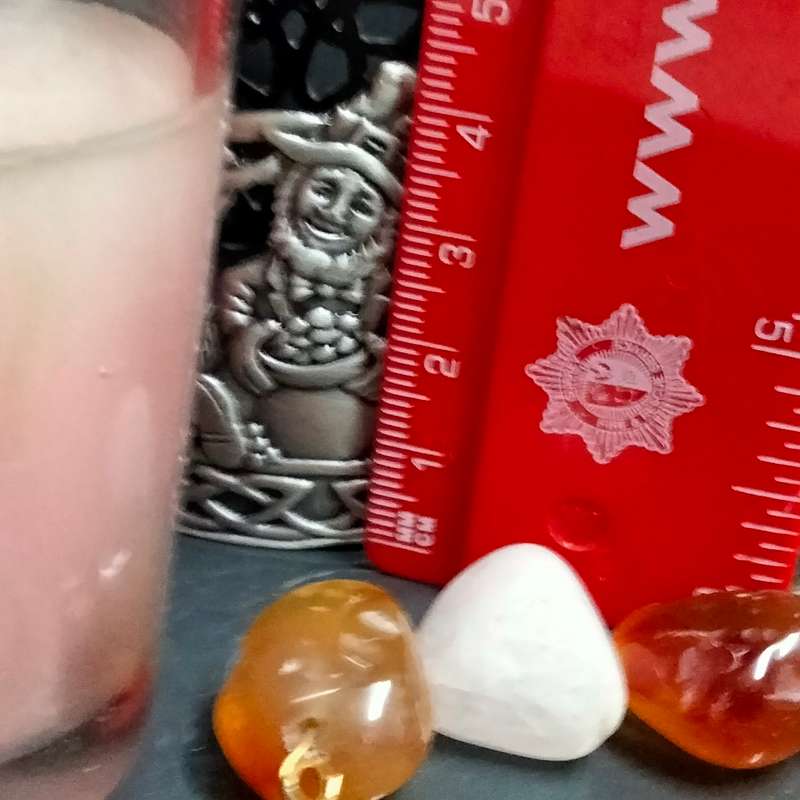 6*ITEMS*Celtic knot PEWTER Candle holder Candle in GLASS Small Treasure chest+3 Semi Precious stones