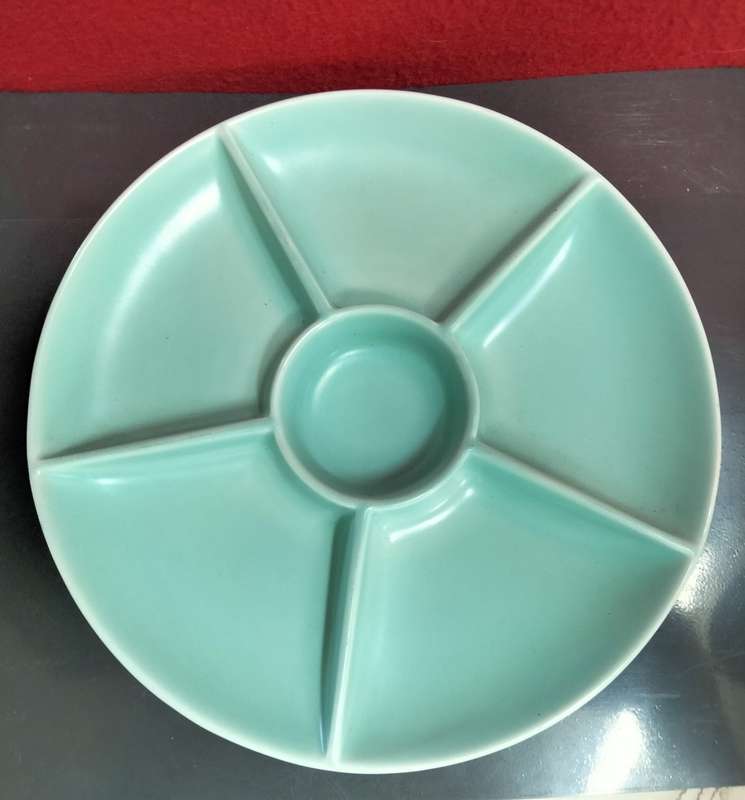 POOLE  Pottery Hors D`ouvres Tray `ICE GREEN`LOOK At All My BUY NOW LISTINGS NO WAITING
